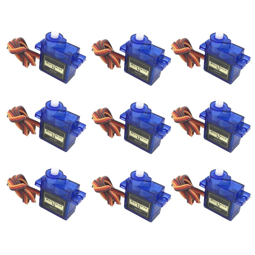 5/10pcs 9G Micro Mini Servos Horns SG90 Servo for RC 250 450 Helicoper