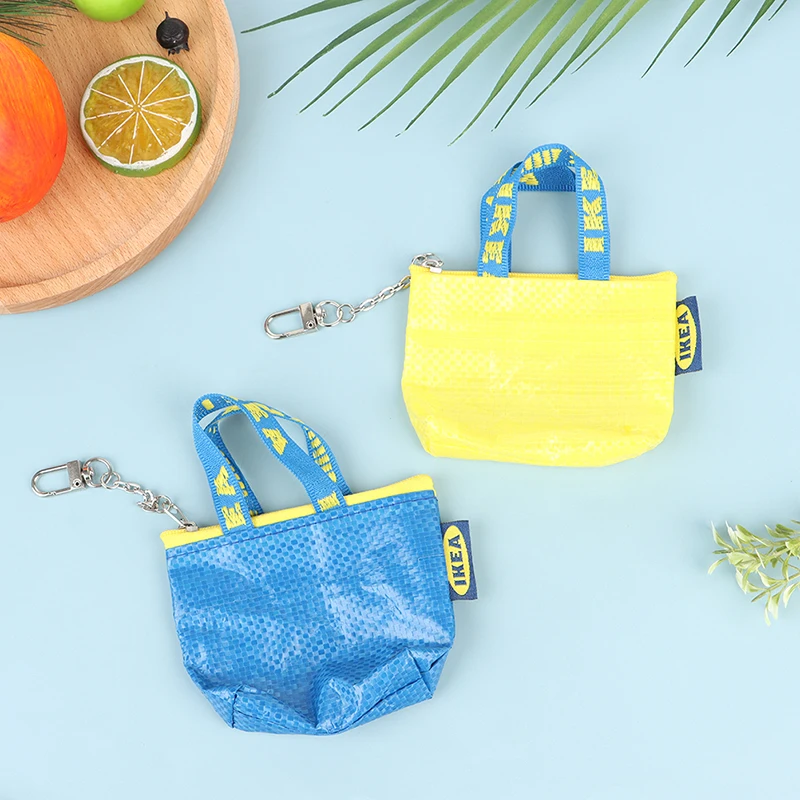 IKEA Key & Coin Purse KNOLIG Bag Small Blue with One Zipper Bag,  Blue/Yellow, Women's Fashion, Bags & Wallets, Purses & Pouches on Carousell