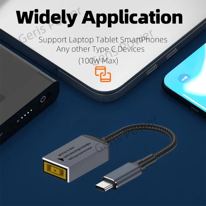 100W USB C PD 고속 충전 케이블 DC 4.5x3.0 7.4x5.0 5.5x2.5mm-Lenovo Dell Hp Asus 노트북 케이블 용 유형 C 전원 어댑터 코드