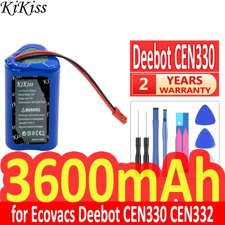 

3600mAh KiKiss Powerful Battery for Ecovacs Deebot Deepoo CEN330 CEN332 Vacuum Robot