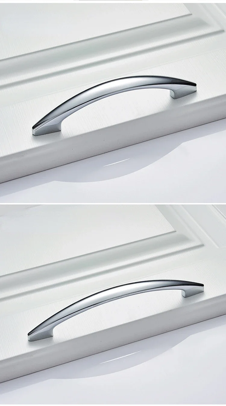 Description Picture 6 of itemZinc Alloy Cabinet Handle European Furniture Hardware Black And Silver Simple Drawer Door Handle Cabinet Pulls
