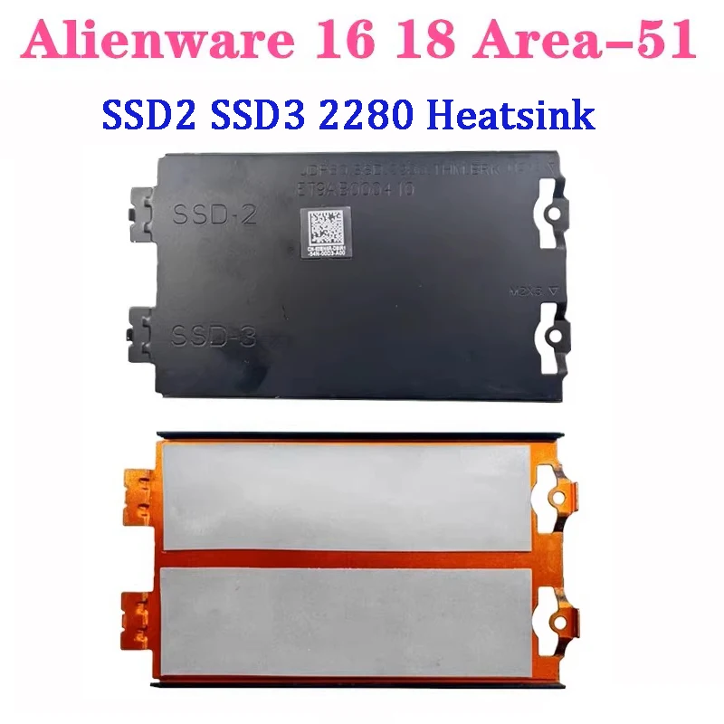 New Original Laptop SSD 2280 Bracket Heatsink Plate For DELL Alienware 16 18 Area-51 M2 SSD1/2/3 2230 to 2280