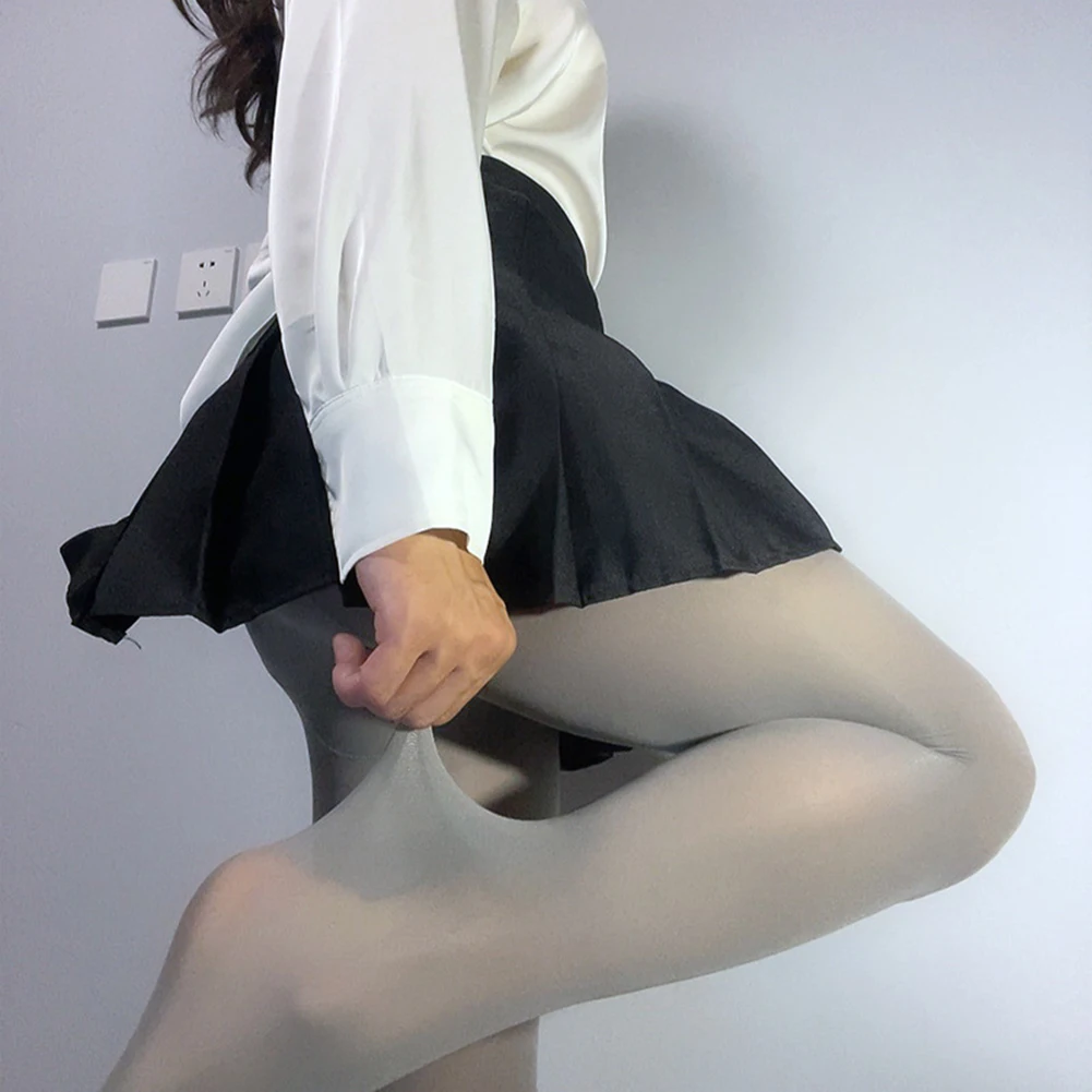 Men Stockings Sissy Pantyhose Solid Tights Pouch Sleeve Erotic Lingerie See Through High Elastic Ultra Thin Underwear mens pantyhose