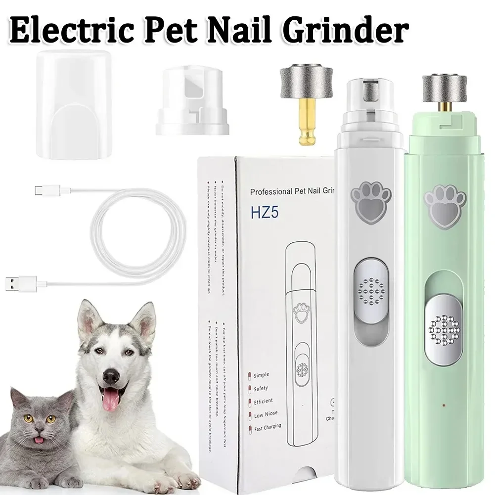 Electric Dog Nail Grinder Pet Nail Clipper USB Rechargeable Pet Nail Trimmers Painless with Polisher Wheel for Small/Large Pets Best Sellers In Pet Supplies