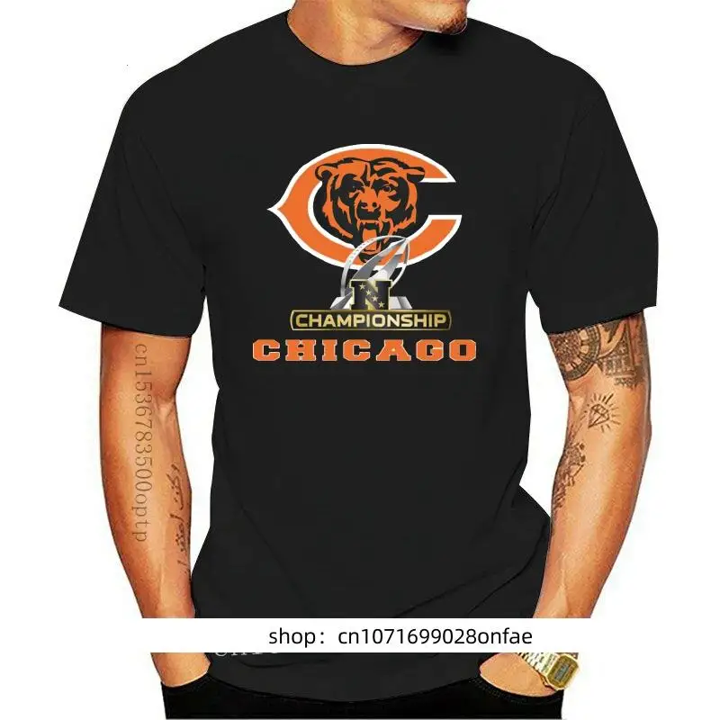 

New Nfc North Chicago Bear Team T-Shirt Black-Navy For Mens-Womens Size S-3Xl Loose Size Tee Shirt
