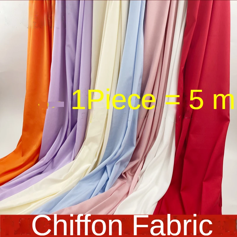 Chiffon Fabric By The Meter For Clothing Dresses Lining Skirts Sewing Thin  Drape Summer Cloth Black White Plain Breathable Silky - Fabric - AliExpress