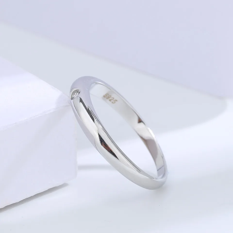 925 Sterling Silver Ring silver rings silver ring wedding rings For Woman Man Fashion Wedding Fine Jewelry Circle Box