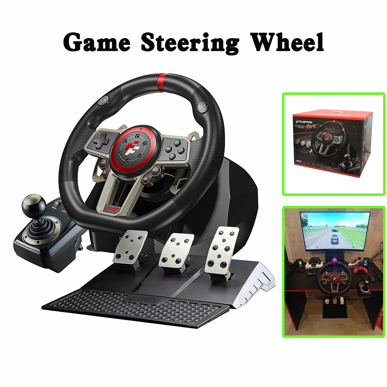 

900 Drive Racing Steering Wheel for Pc/ps3/ps4/Xbox One/Xbox360/Nintendo Switch Accessories Game Vibration Joysticks Volante
