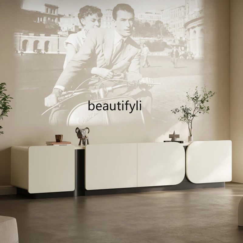 Cream Style Designer TV Cabinet Living Room Home Simple Modern High-Grade Floor Cabinet