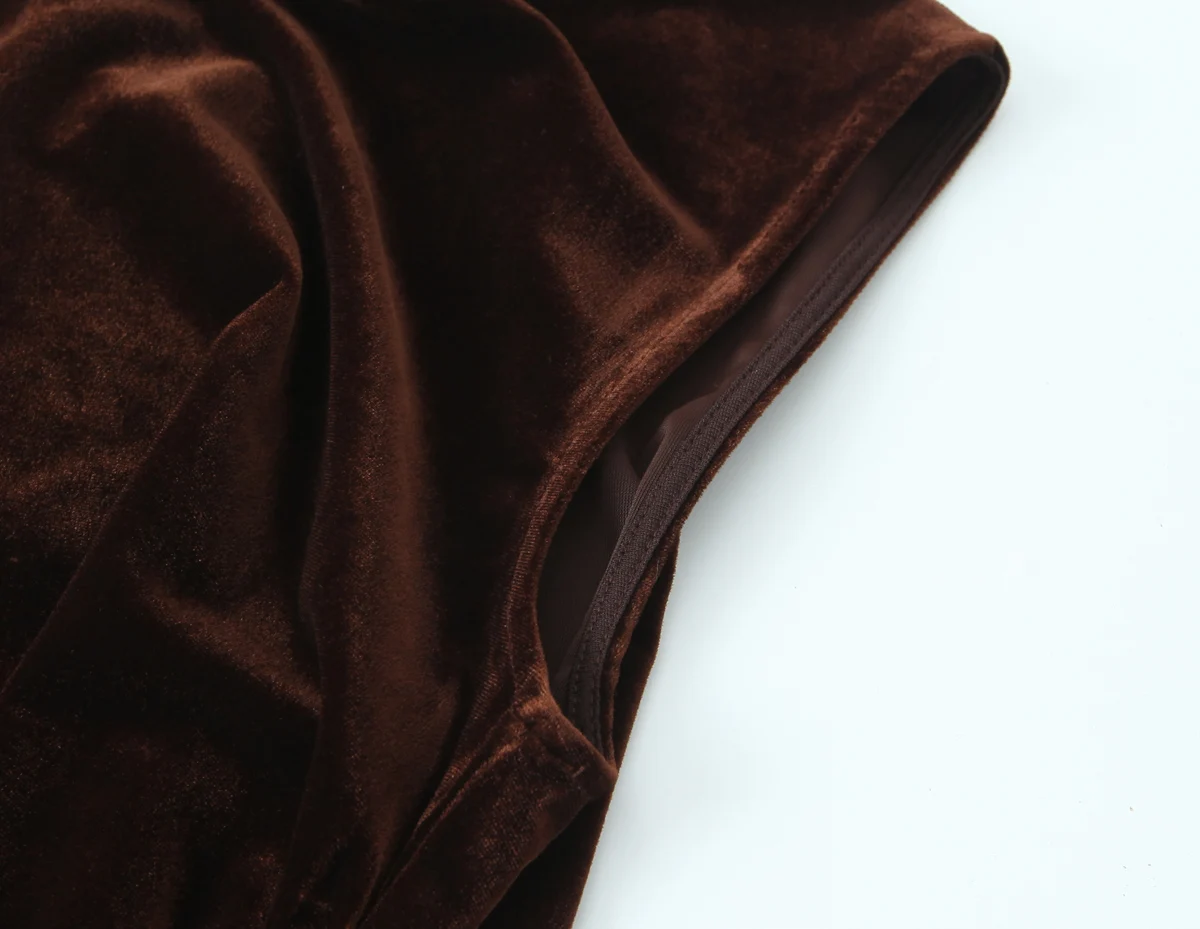 Women Spring Summer Elegant Lace Velvet Texture Mini Dress Ladies' Sleeveless High Neck Sexy Dress Female Commuting Party Dress