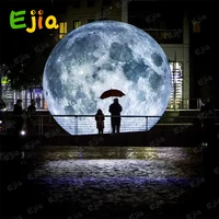 PVC Airtight  Giant LED Lighting Moon Balloon Inflatable Globe Planet Solar System Balloon For Decorations Advertising Hanging 2