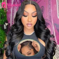 Ali Pearl Ready to Go Glueless Human Hair Wigs Body Wave Lace 5x5 Closure Wig Pre-Cut Ready to Go Wigs For Women 180 Density