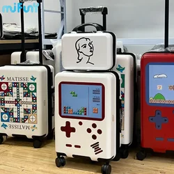 Mifuny Cartoon Design Travel Suitcases Female Rolling Luggage Male Pull Rod Boarding Trunks Student Carry on Luggage with Wheels