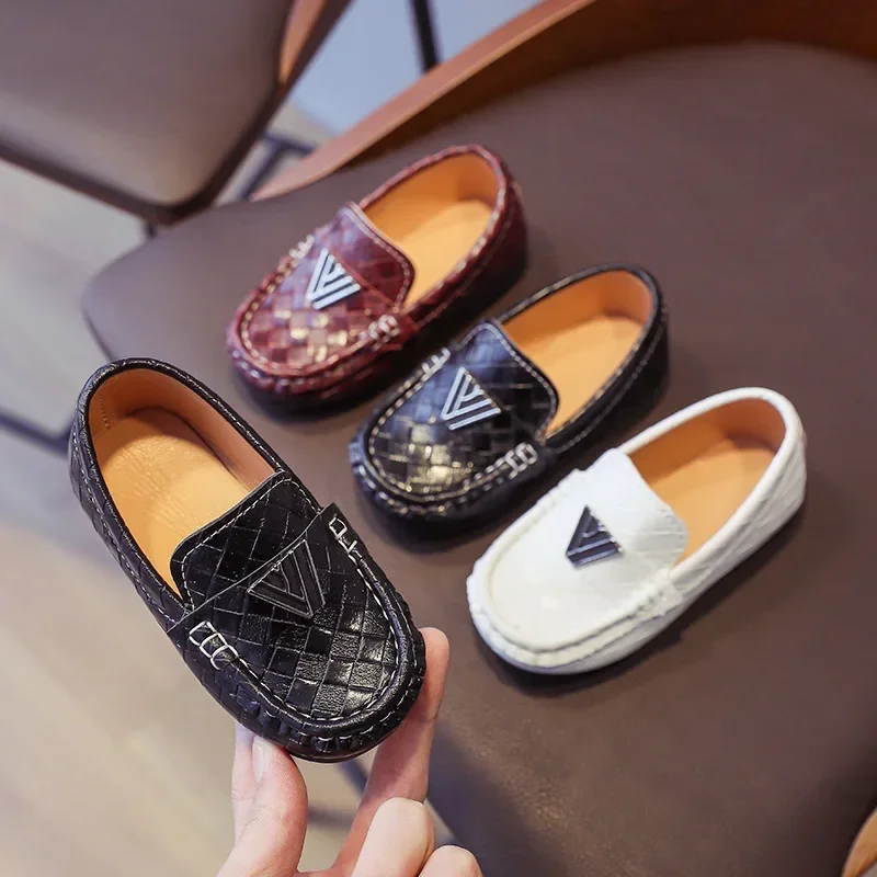 

Autumn Girls' New Crocodile Pattern Casual Anti Slip Slippers for Children Solid Vintage Soft Sole Shallow Mouth Flatsole Shoes
