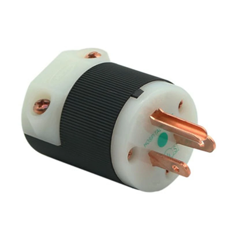 Premium Pure Copper Plated HiFi Audio AC Power Plug - 15A 125V