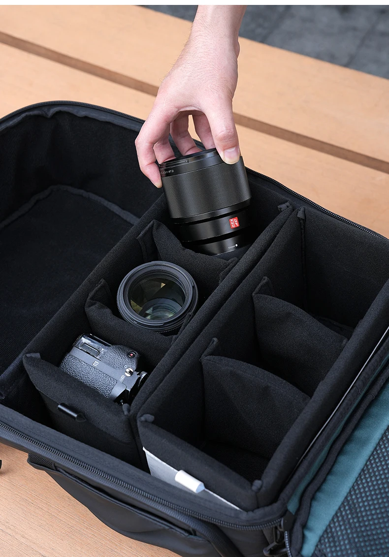 Ambitful Liner Bag D1 Würfel-Kameratasche DIY Trennwände Gepolsterte Aufbewahrung Multifunktionale Tasche M L Größe Kapazität 5,2/5,8L für DSLR-Kamera – Detail 21