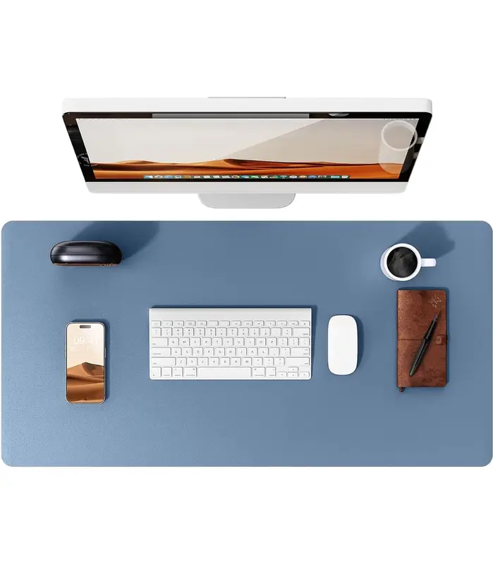Large Mouse Pad,Office Desk Mat, Leather Desk Pad Protector, Non-Slip PU Leather Desk Blotter, Laptop Desk Pad - Image 26