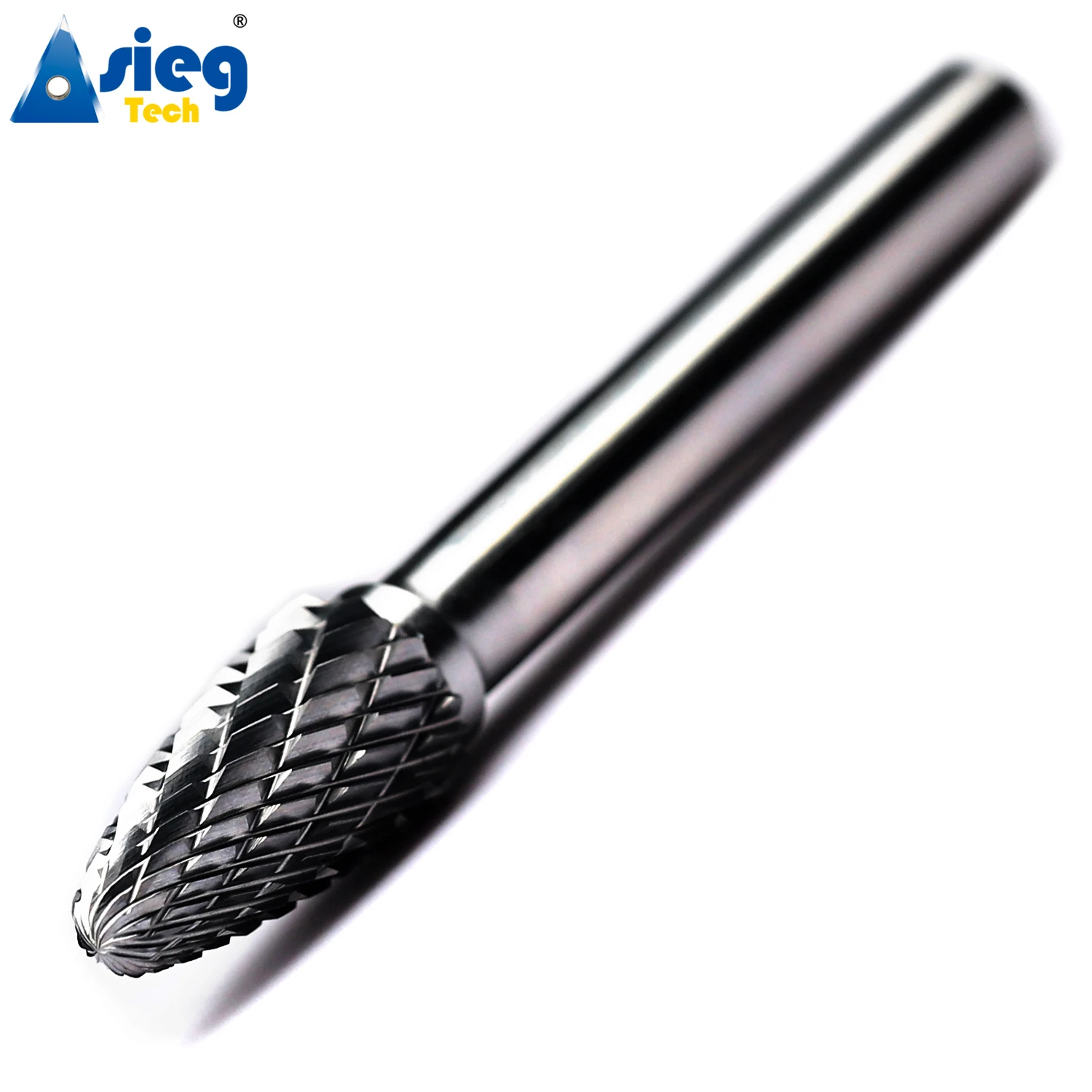 SF-3 Carbide Burr Rotary File Tree Shape Radius End Shape Double Cut 1/4'' Inch 6.35mm Shank for Die Grinder Drill Bits 3