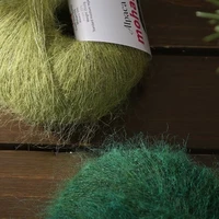 Fil Mohair d'alpaga léger et respirant, 25 grammes de cheveux longs pour pull tricoté à la main, manteau, chapeau et écharpe, tricot au crochet 5