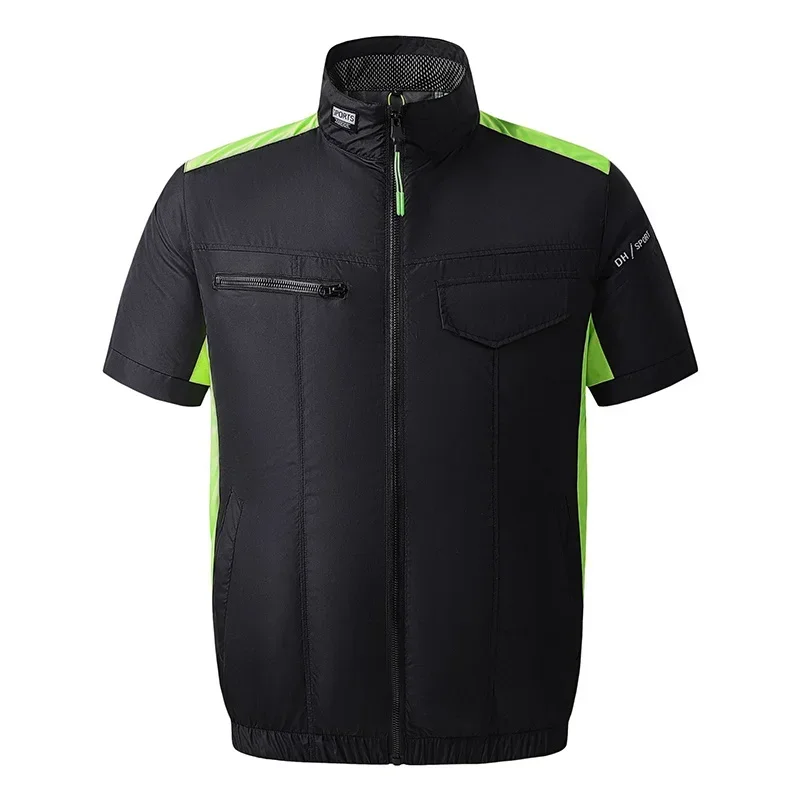 Summer Ice Vest Men's Fan Jacket USB Refrigeration Air Conditioning Clothing Outdoor Heat Protection Fishing Work Short Sleeve 6