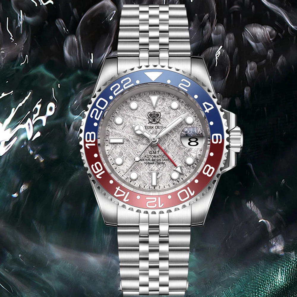 Men Clock NH34 Watch For Men Automatic Ceramic Bezel Calendar Date Mechanical Sapphire Glass Wristwatch Luxury Top Brand Relogio