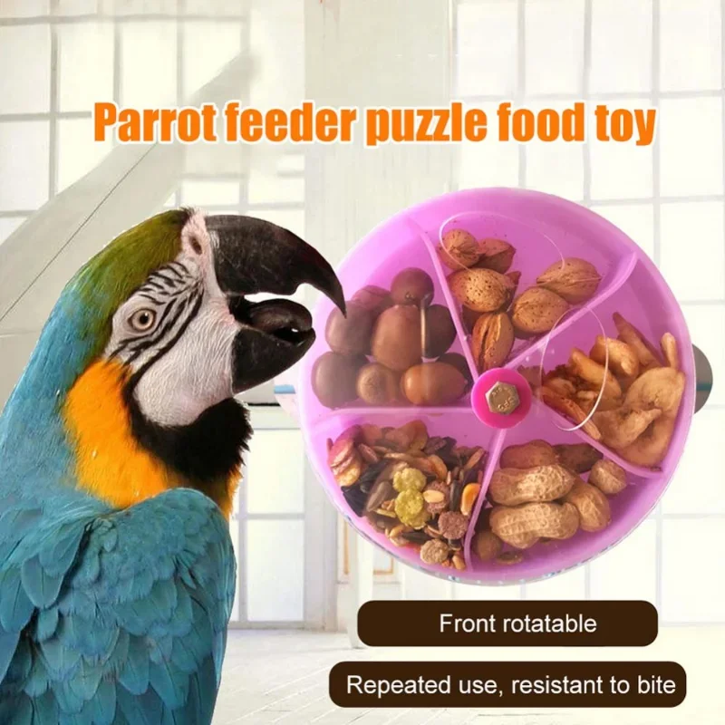 Rotate Pet Parrot Toys Wheels Bite Chewing Birds Foraging Food Box Cage Feeder vogel speelgoed birds accessoires