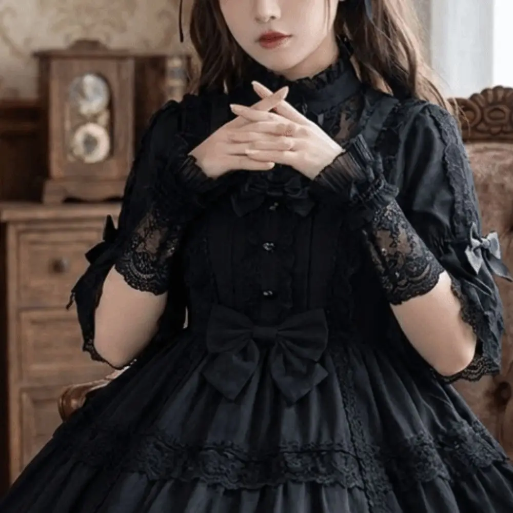 우아한 레이스 트림 레이스 팔 슬리브 러플 커프스 메쉬 손목 슬리브 통기성 있는 꽃 자수 핑거리스 장갑 여성용