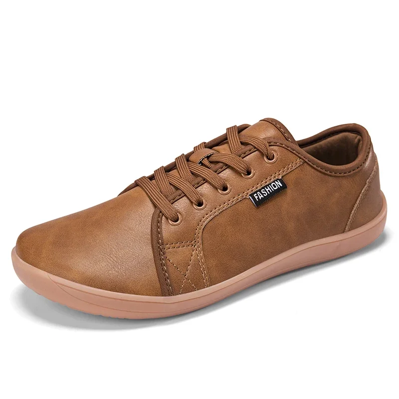 Popular Hot Sale Minimalist Shoes for Men Women Wide Toe Barefoot Zero Drop Shoes Casual Artificial Leather Lightweight Walking 3