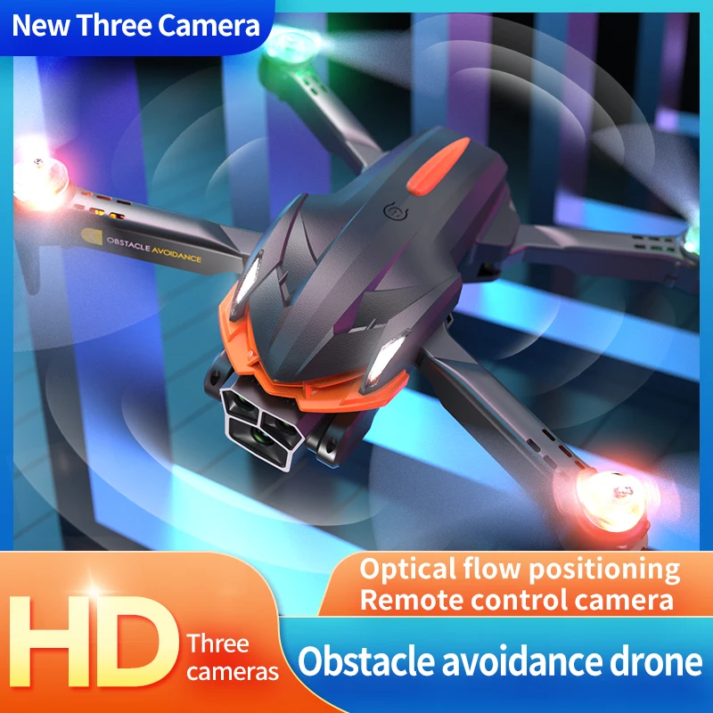 

RNABAU AE4 Pro Drone Foldable Colorful lights Obstacle Avoidance 8K Professinal Triple HD Camera Optical Flow Positioning Drone