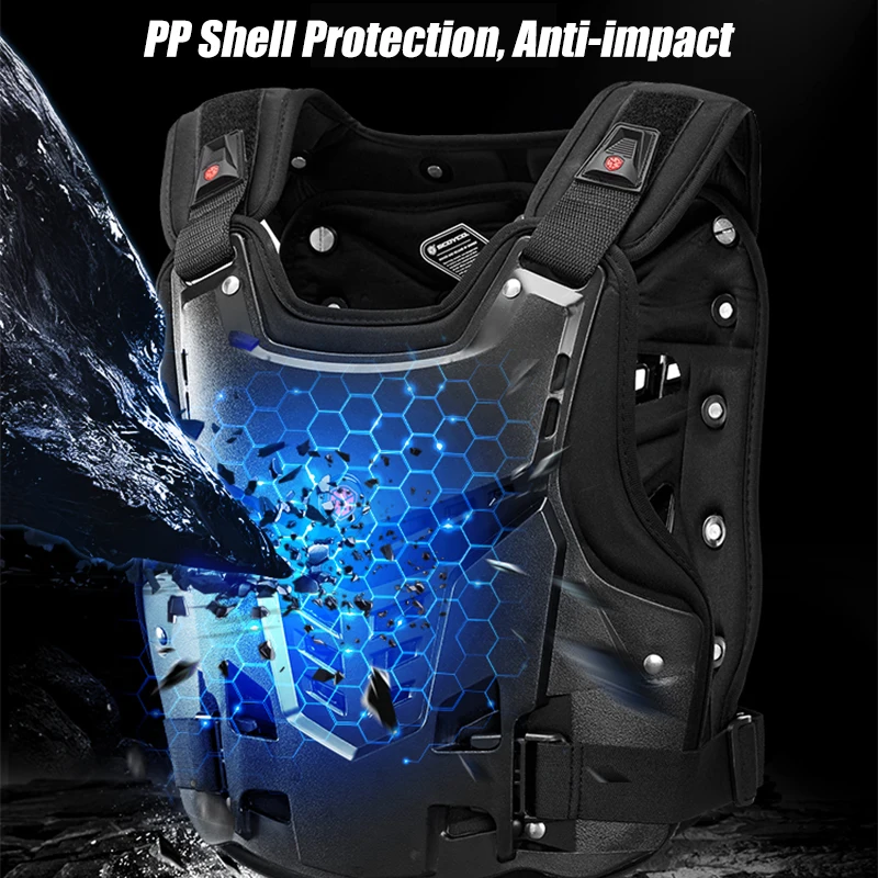 SCOYCO Off-road Motorcycle Armor Vest Motocross Riding Body Armor Jacket Chest Back Protective Dirt Bike MTB Vest Protector Gear