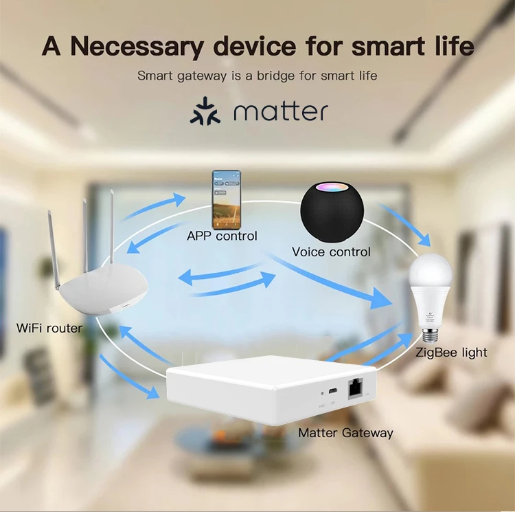 Tuya Matter Thread Hub Zigbee Smart Home Bridge Matter Gateway Hub Siri voice co
