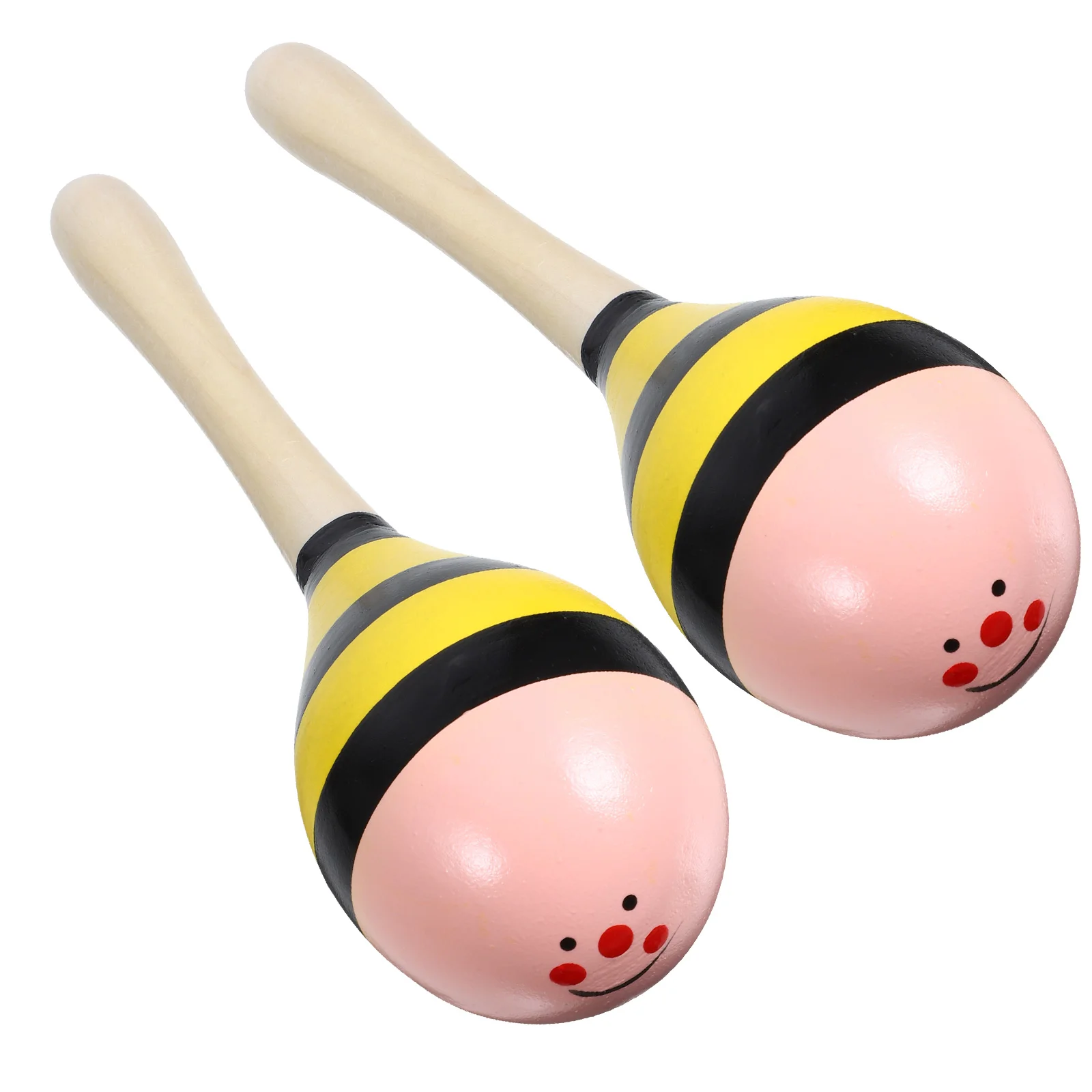 Maracas 2pcs Small Musical Instruments Auditory Training Maracas Mexican Party Favor Percussion Instrument Wooden Sandhammer
