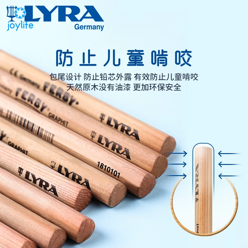 3/6 팩 LYRA 초보자용 인체공학적 삼각형 연필 - 어린이, 초등학생 및 미취학 아동을 위한 두꺼운 흑연 B 연필