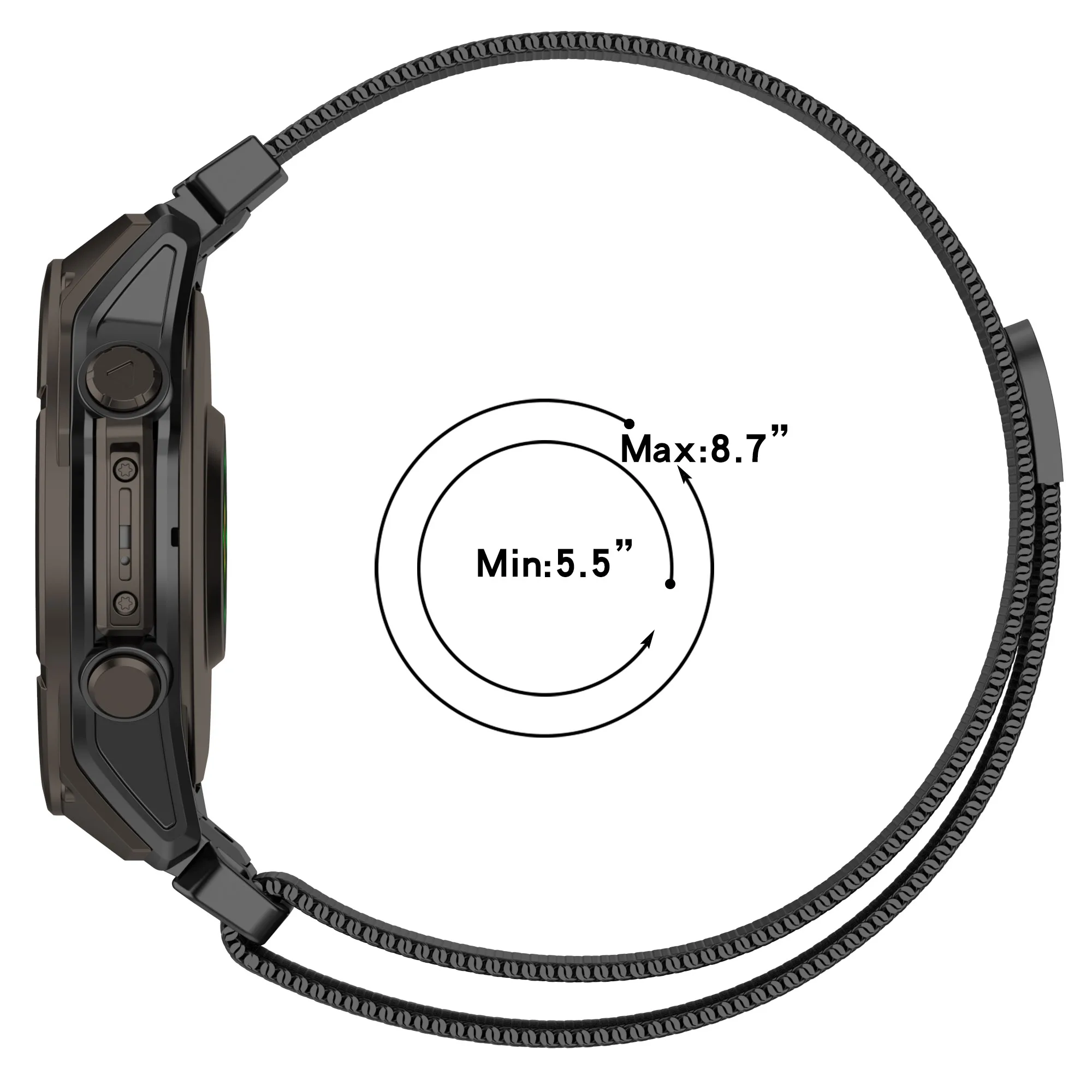 Elegant Milanese QuickFit Magnetic Bracelet Strap, Available in 26/22/20mm Sizes