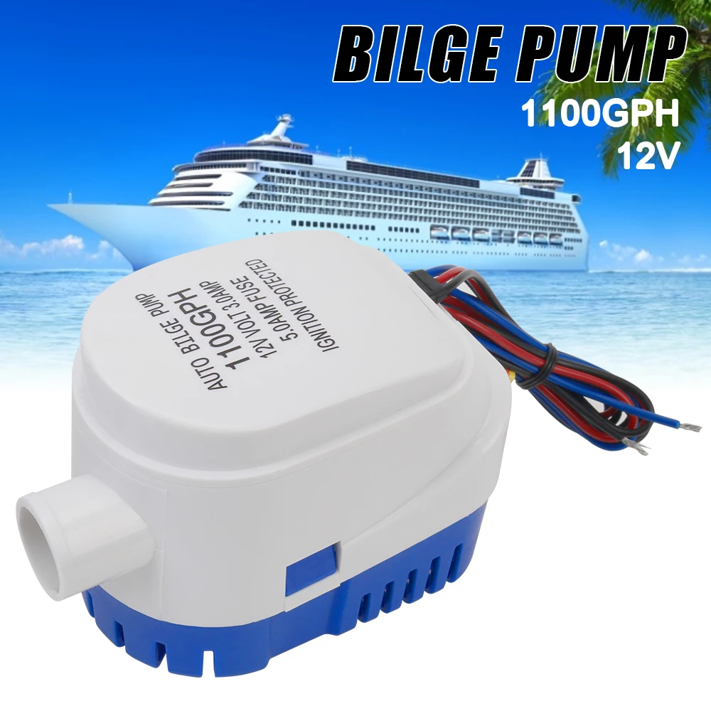 

Auto Submersible Electric Water Pumps Small Volume 1100GPH With Float Switch Boat Water Exhaust Pump Automatic Boat Bilge Pump