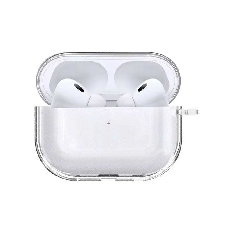 für Airpods Pro 3 Hülle Zubehör Weiche TPU Transparente stoßfeste Schutzhülle mit Reinigungsset Schlüsselanhänger für Airpods Pro 3