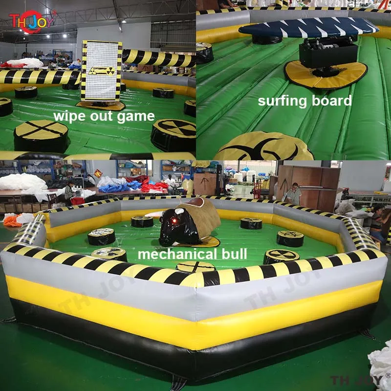 Mechanical 7m Wipe Out Games, Inflatable Meltdown Games,inflatable Wipeout  Course For Sale - Inflatable Toys - AliExpress