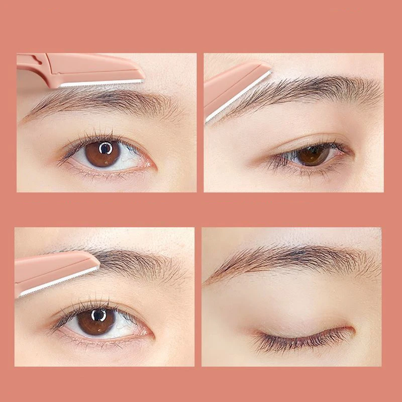 Safe Folding Eyebrow Trimmer for Women Facial Epilators Portable Face Anti Scratch Razor Blade Epilator Set Beauty Makeup Tools