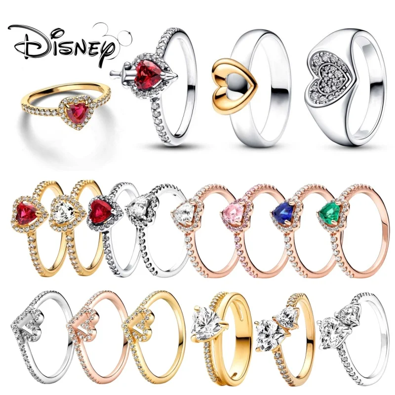 Finger Ring New Disney Villain Evil Queen Elevated Heart Suitable Fit Women's Birthday Jewelry Gifts