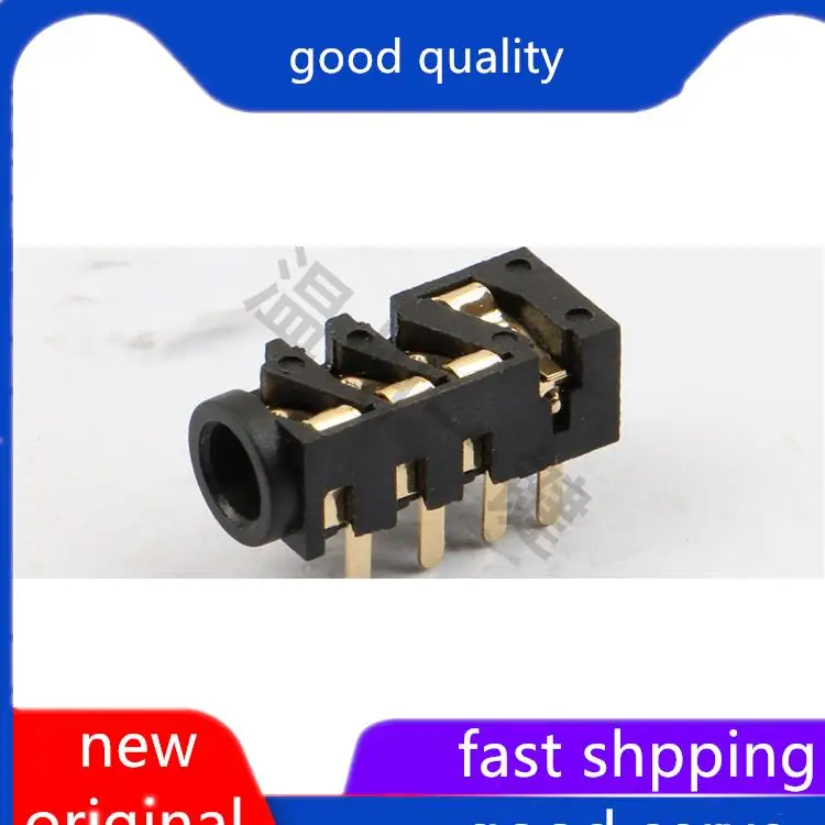 

10pcs original new PJ-393A gold-plated headphone socket with 7 pins and 2 fixed pins Ф 3.5MM power socket female base