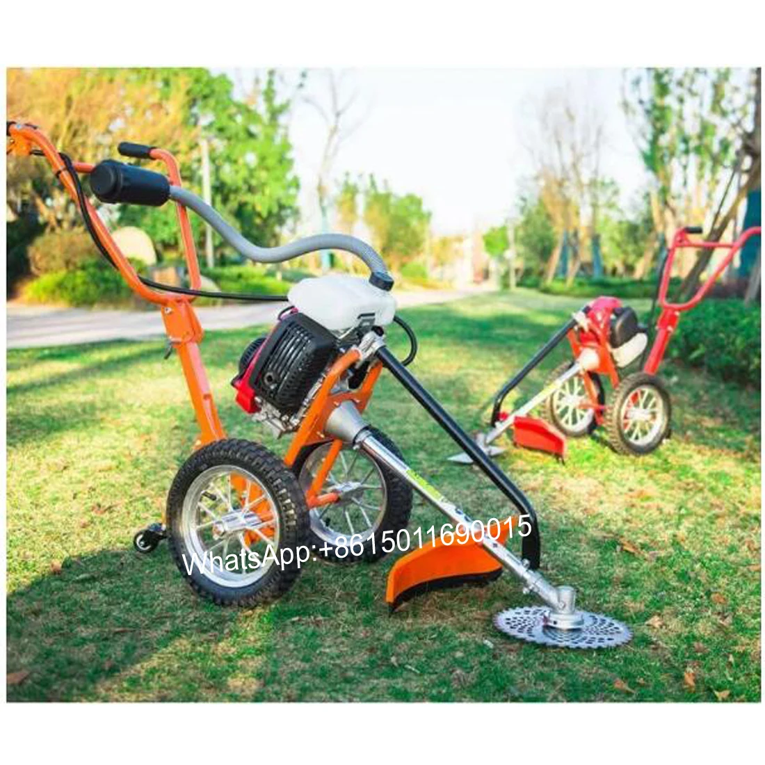 Hand Push Lawn Mower Brush Cutter Multifunctional Gasoline Small Ripper  Ditching Machine Agricultural Lawn Mower