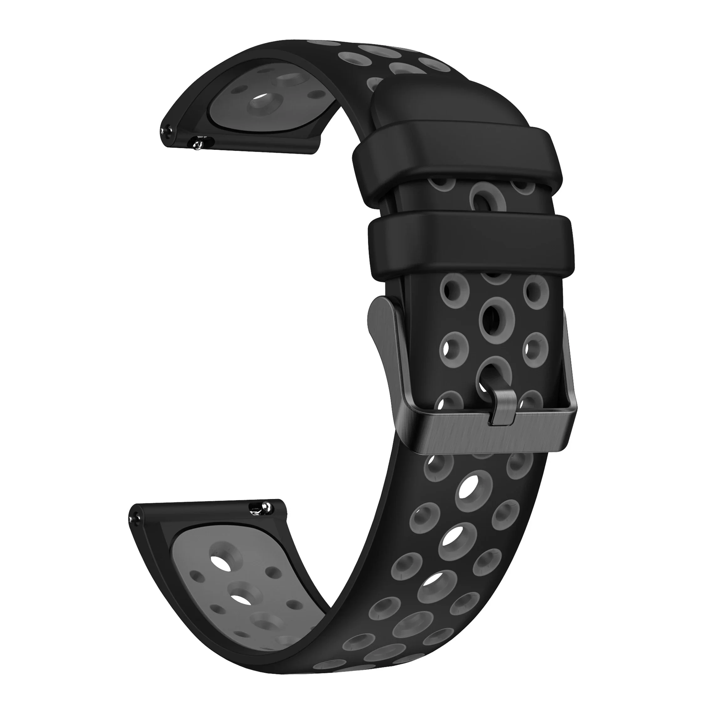 Quick-Dry Breathable Sport Wristband with Round Hole Strap, 22mm Band