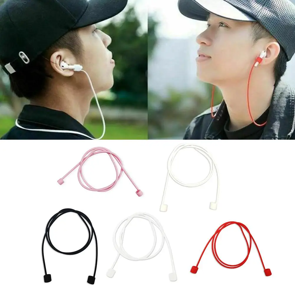 

Anti-Lost Silicone Earphone Rope Cable For Apple AirPods Wireless Bluetooth Headphone Neck Strap Cord String Earphone Acces D2K9