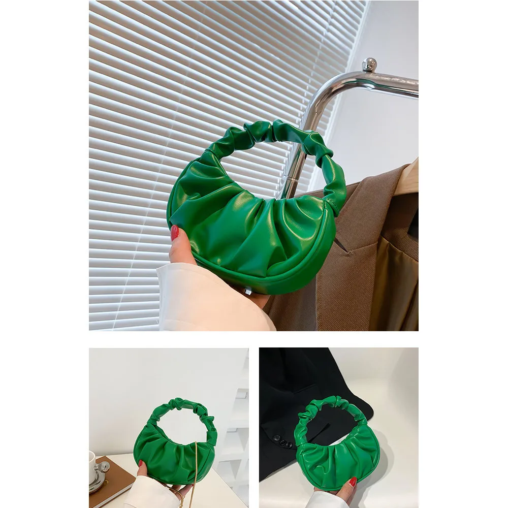 2024 Estate Nuovo Trendy Internet Rosso Versatile Monospalla Sottobraccio Alla Moda Portatile Semplice Piegato Borsa Nuvola_voghion.com