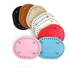 

14.5x11cm Bag Bottom Oval Leather Bottoms with Holes Bag Accessories Handmade PU DIY Part for Handbag Crossbody Messenger Bags
