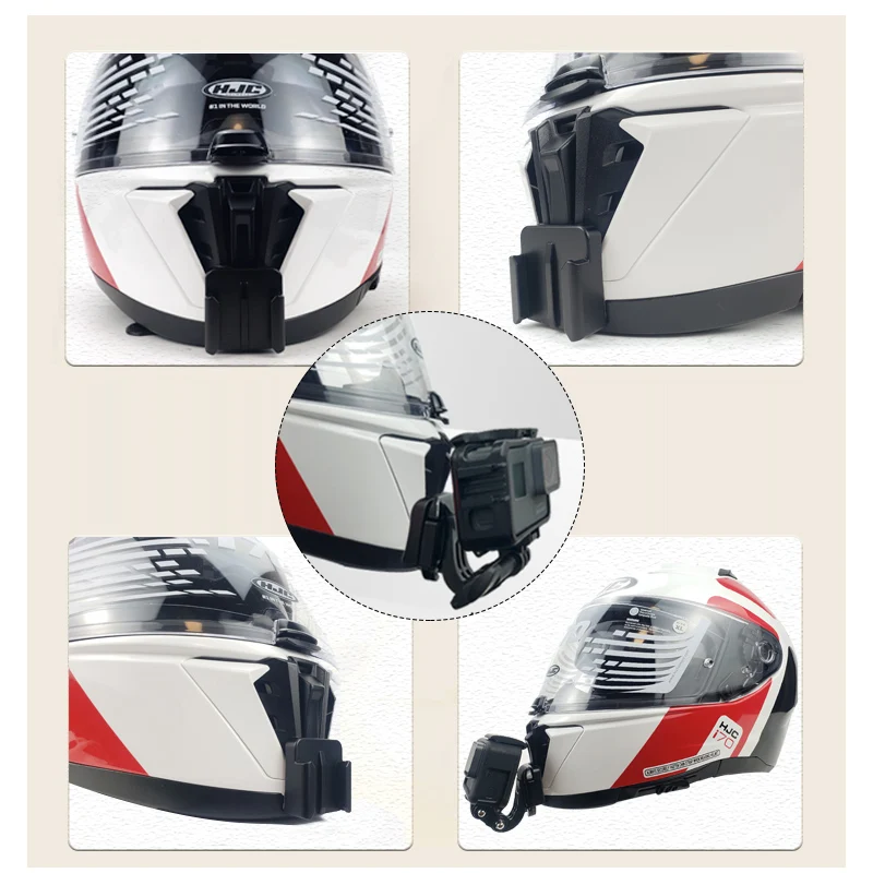 Camsteer-personalizado Full Face Capacete de Motocicleta Chin Mount para Gopro Hero 10 11 Insta360 x3 x2 rs Acessórios para Câmera Hjc I70 - Image 6