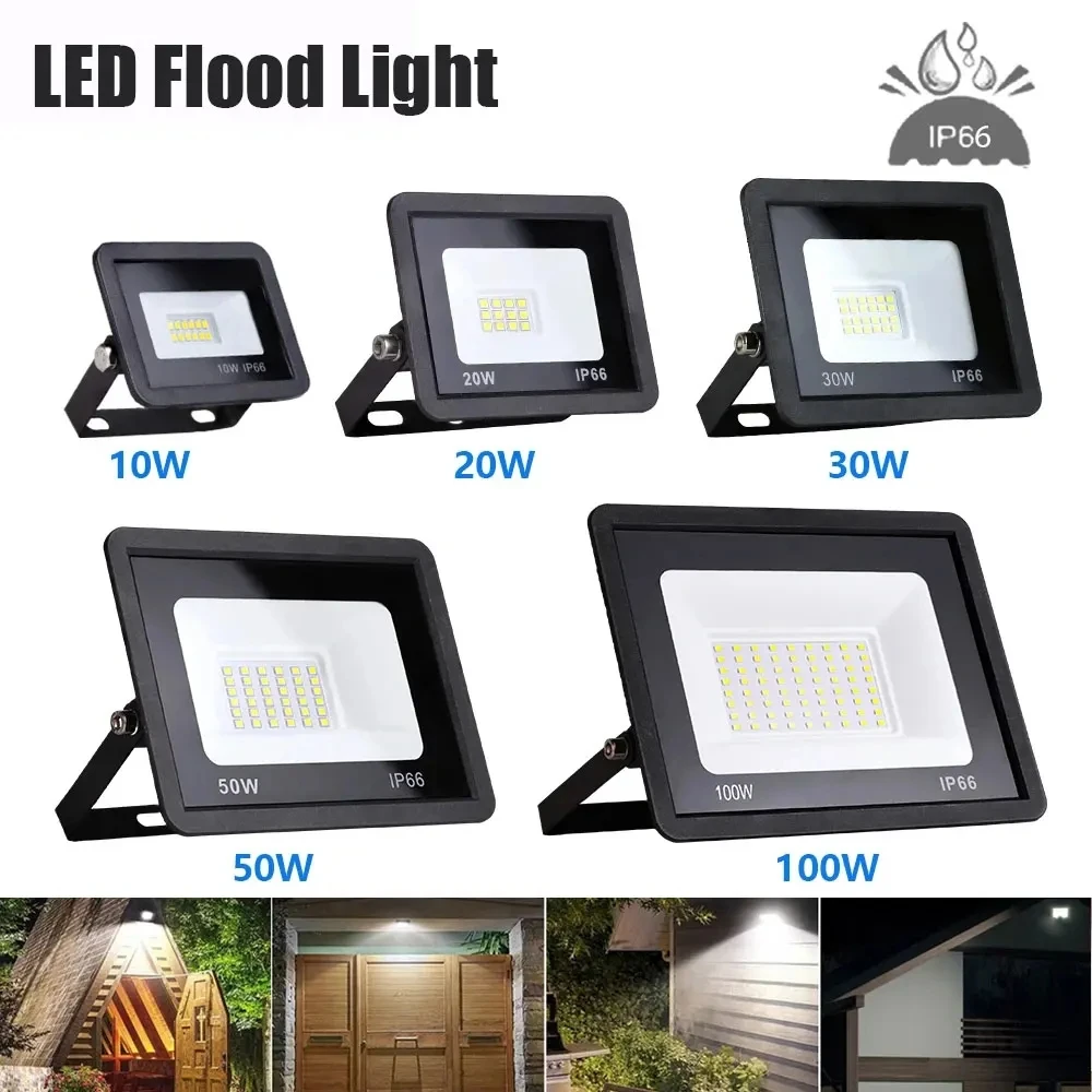 Led Flood Light With Motion Pir Sensor Outdoor Lamp Street Spotlight 220V Reflective 100W 50W 30W 20W 10W Led Projector Detector projection screen simple 16 9 reflective foldable projector screens for