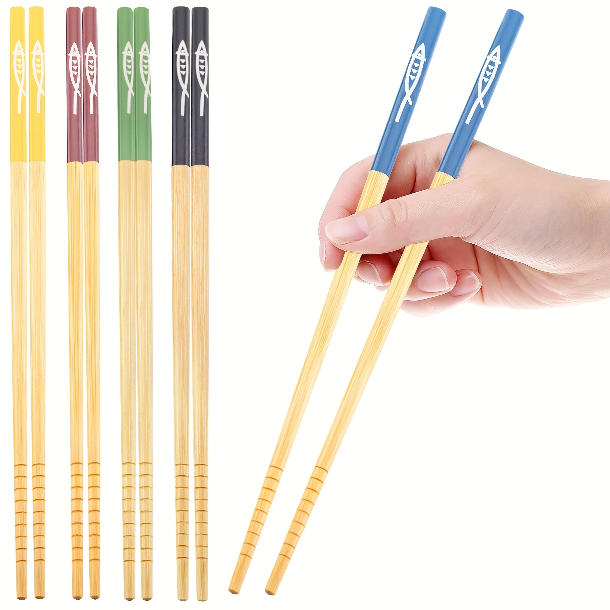 5PairsReusableJapaneseChopsticksforSushiStyleReusableChop