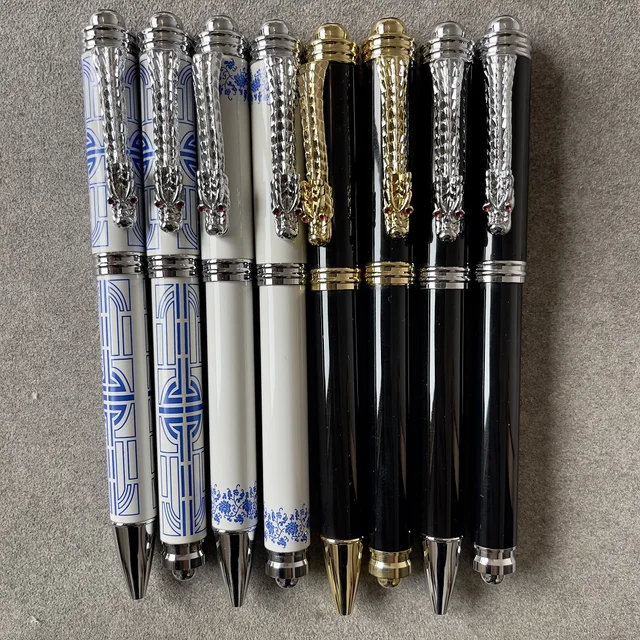 Luxury Mb Monte Blue And White Porcelain Emperors Dragon Balance Ink Rollerball Pen