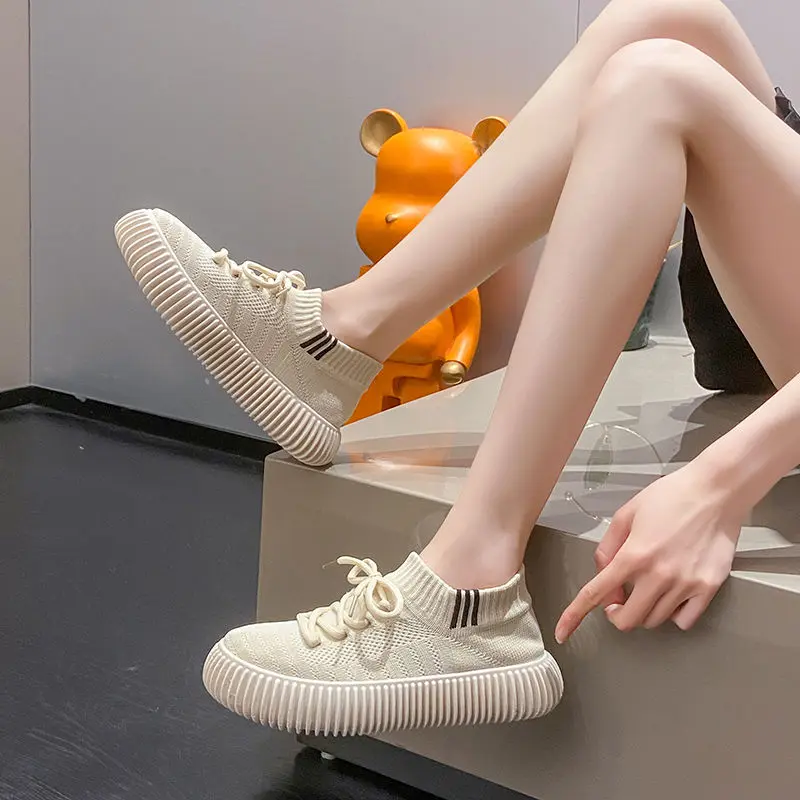 Calzature Da Donna Off White Scarpe Da Donna Green Mesh Traspirante Lace Up Primavera Estate 2023 Light Y2K Fashion Trends Walking Cheap